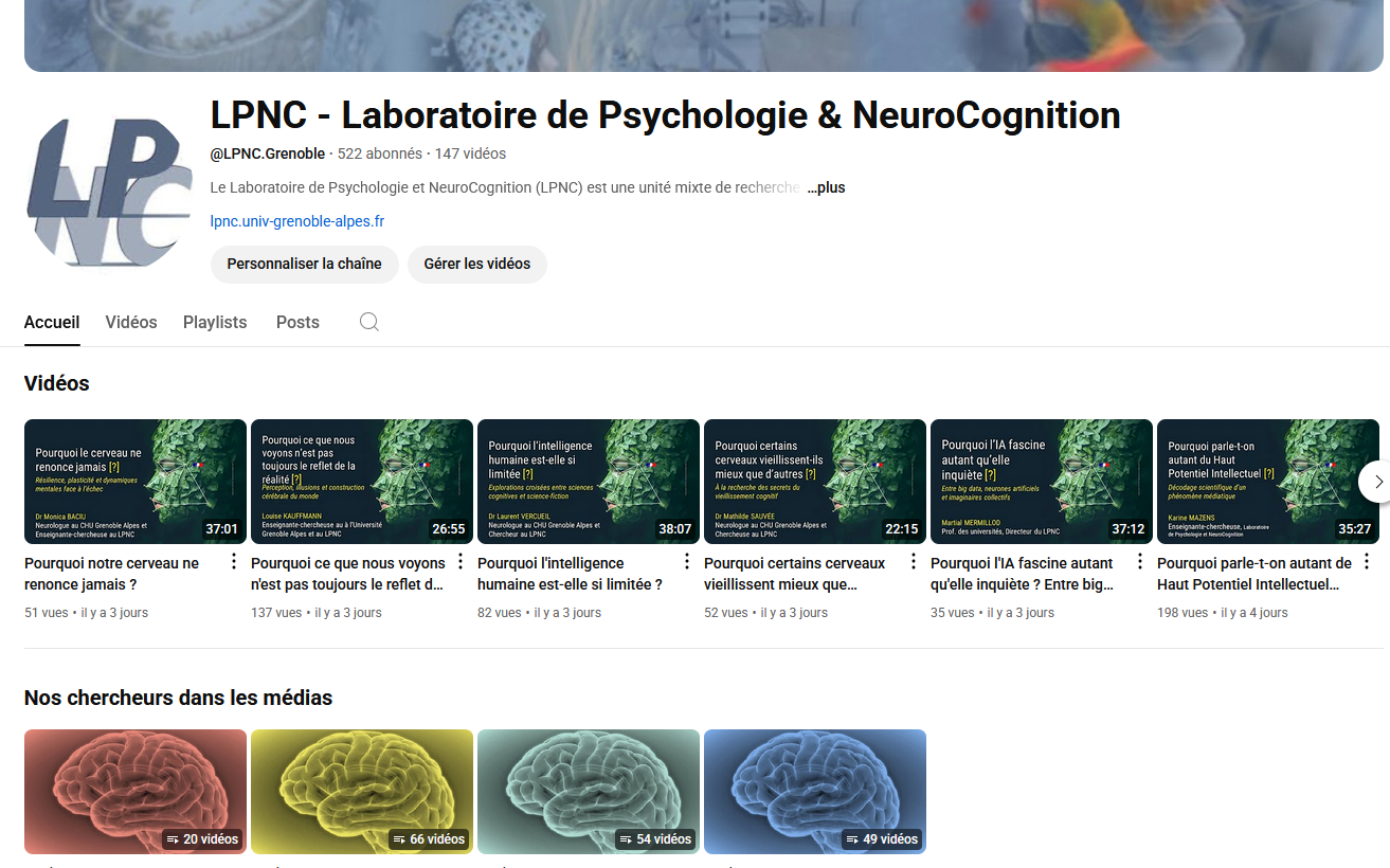 Rejoignez-vous sur Youtube LPNC !