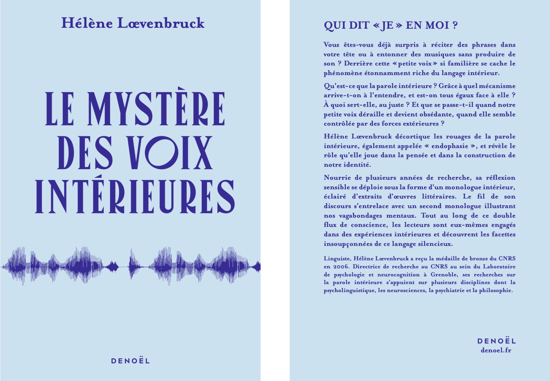 Couverture de m'essai "Le mystère des voix intérieures"